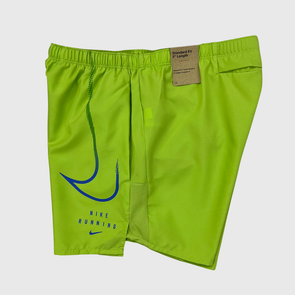 Nike 5 Inch Run Division Challenger Shorts Green Side