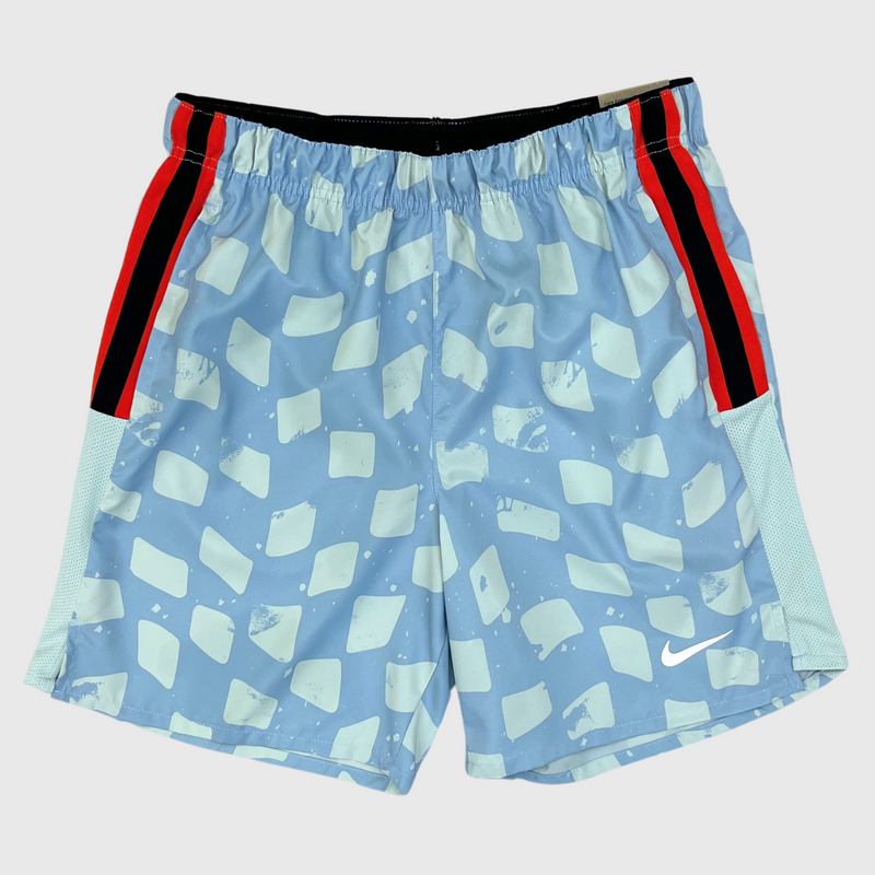 Nike 7 Inch Challenger Check Shorts Ice Blue