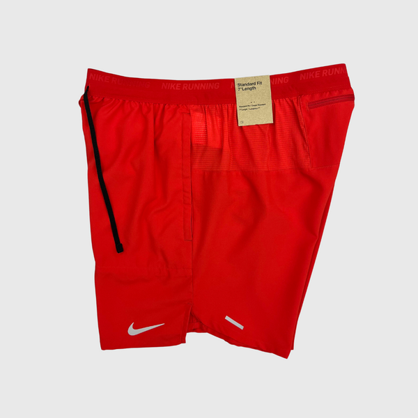 Nike 7 Inch Flex Stride Shorts Red Side
