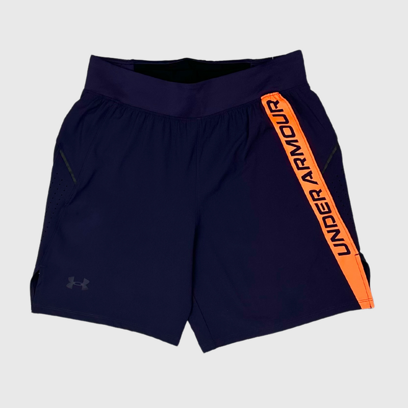 Under Armour 7 Inch Speedpocket Shorts Purple/Orange