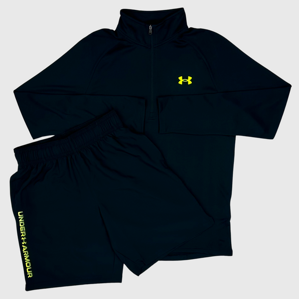 Under Armour Tech Half Zip Set Black/Yellow